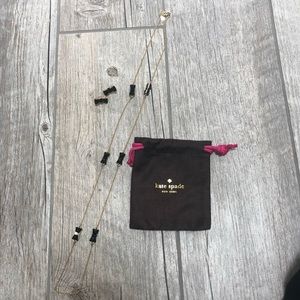 Kate Spade bow necklace and matching earrings